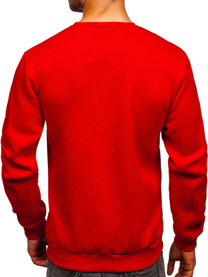 Sudadera gruesa sin capucha para hombre rojo Bolf 2001