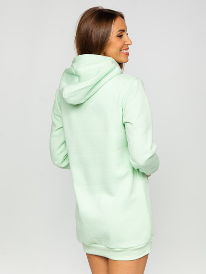 Sudadera larga con capucha para mujer menta Bolf YS10003-A