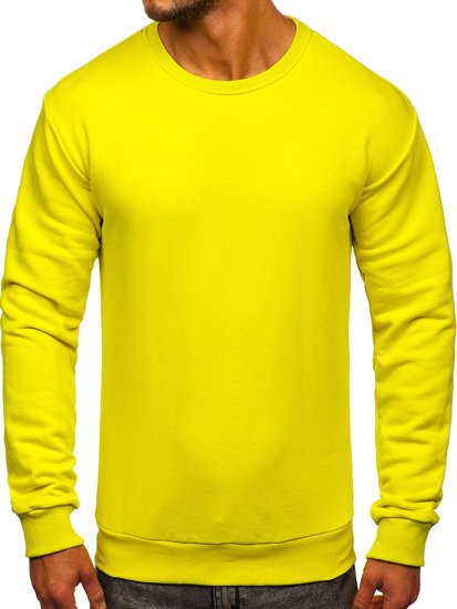 Sudadera para hombre sin capucha amarillo claro Bolf 171715