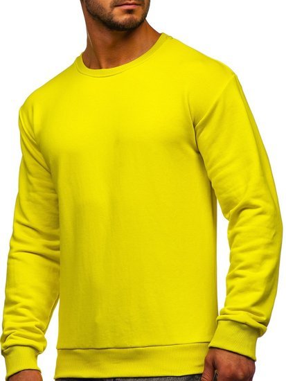 Sudadera para hombre sin capucha amarillo claro Bolf 171715