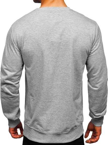 Sudadera para hombre sin capucha color gris Bolf B10001