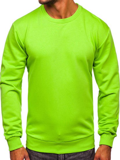 Sudadera para hombre sin capucha verde claro Bolf 171715