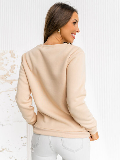 Sudadera para mujer beige claro Bolf W01