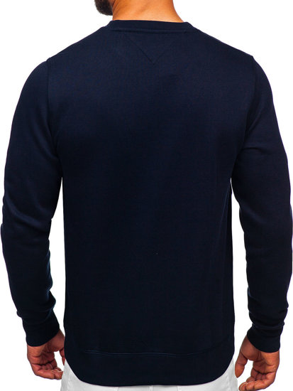 Sudadera sin capucha e impresión para hombre azul oscuro Tommy Hilfiger MW0MW11596