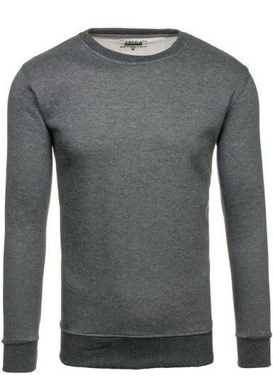 Sudadera sin capucha para hombre antracita Bolf BO-01