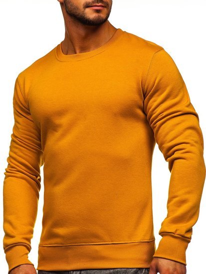 Sudadera sin capucha para hombre camel Bolf 2001