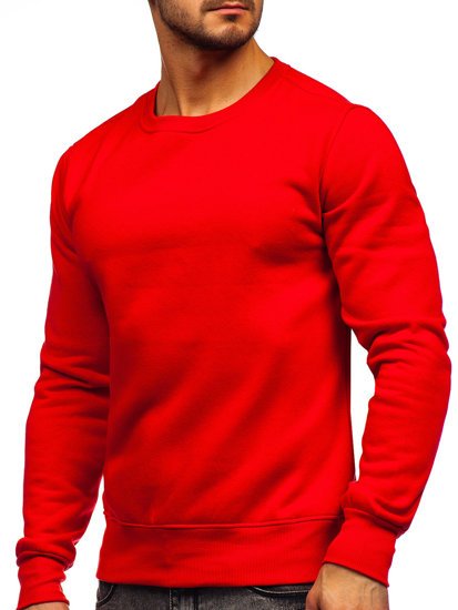 Sudadera sin capucha para hombre color rojo claro Bolf 2001