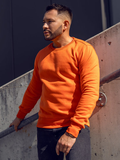 Sudadera sin capucha para hombre naranja Bolf 2001A