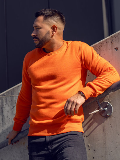 Sudadera sin capucha para hombre naranja Bolf 2001A