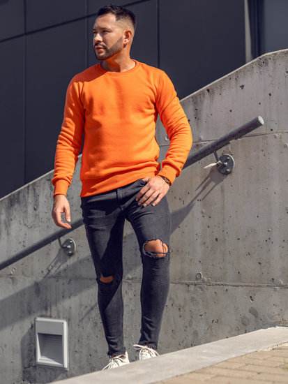 Sudadera sin capucha para hombre naranja Bolf 2001A