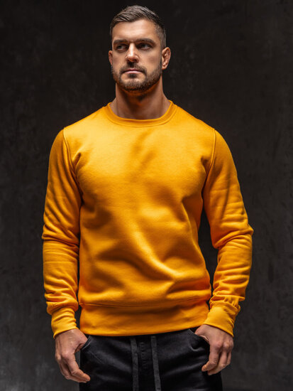 Sudadera sin capucha para hombre naranja claro Bolf 2001A1