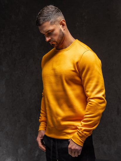 Sudadera sin capucha para hombre naranja claro Bolf 2001A1