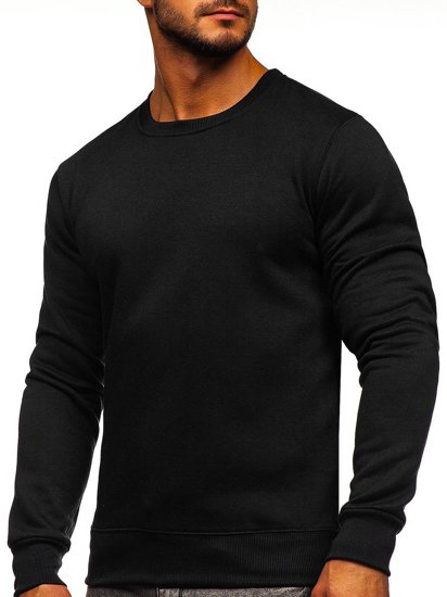 Sudadera sin capucha para hombre negra Bolf BO-01