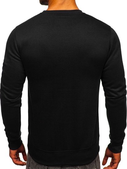 Sudadera sin capucha para hombre negra Bolf BO-01