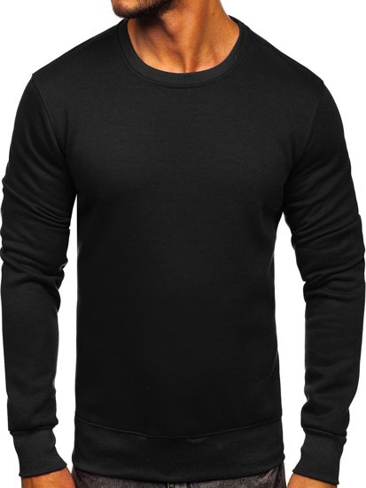 Sudadera sin capucha para hombre negra Bolf BO-01