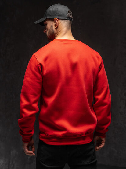 Sudadera sin capucha para hombre rojo Bolf 2001A1