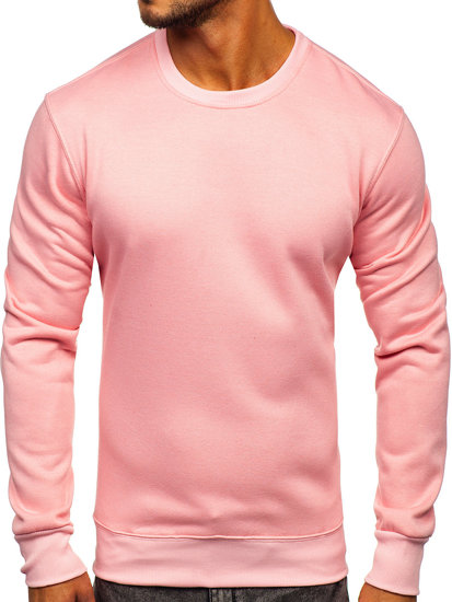 Sudadera sin capucha para hombre rosa claro Bolf 2001