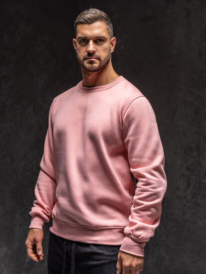 Sudadera sin capucha para hombre rosa claro Bolf 2001A1