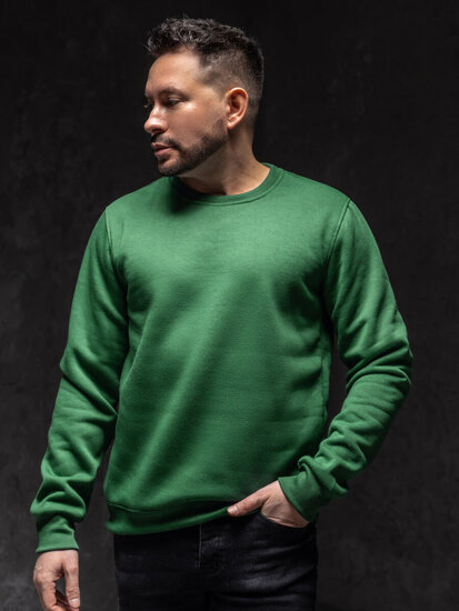 Sudadera sin capucha para hombre verde Bolf 2001A1