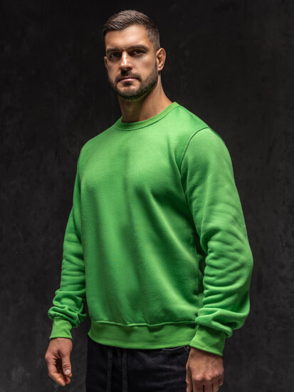 Sudadera sin capucha para hombre verde claro Bolf 2001A1