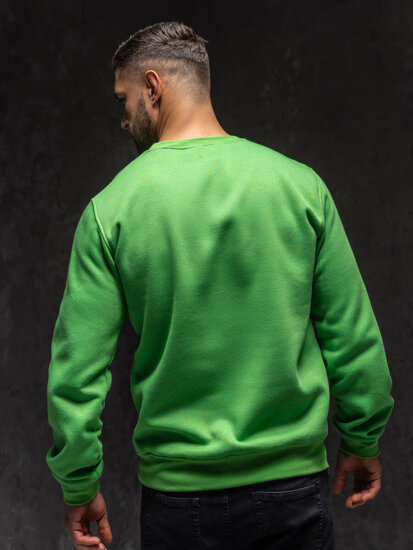 Sudadera sin capucha para hombre verde claro Bolf 2001A1