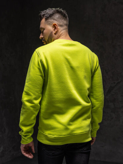 Sudadera sin capucha para hombre verde y fluorescente Bolf 2001A1