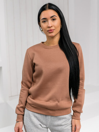 Sudadera sin capucha para mujer beige Bolf W01A1