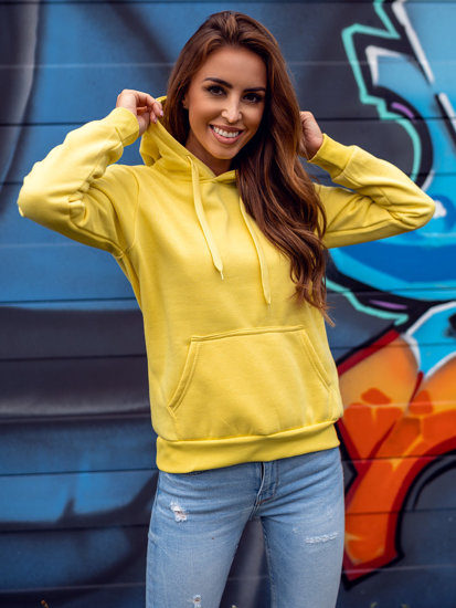 Sudadera tipo caguro para mujer amarillo y fluorescente Bolf W02