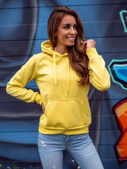 Sudadera tipo caguro para mujer amarillo y fluorescente Bolf W02