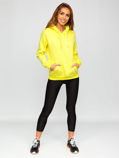 Sudadera tipo caguro para mujer amarillo y fluorescente Bolf W02B