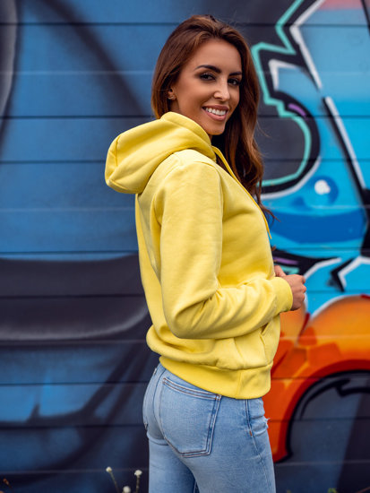 Sudadera tipo caguro para mujer amarillo y fluorescente Bolf W02B