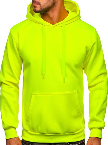 Sudadera tipo canguro con capucha para hombre amarillo y fluorescente Bolf 1004