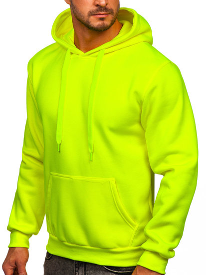 Sudadera tipo canguro con capucha para hombre amarillo y fluorescente Bolf 1004