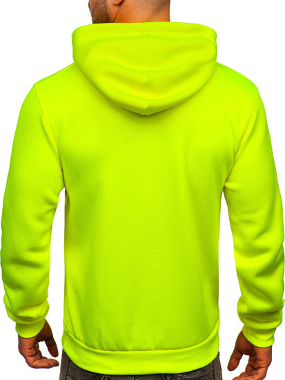 Sudadera tipo canguro con capucha para hombre amarillo y fluorescente Bolf 1004