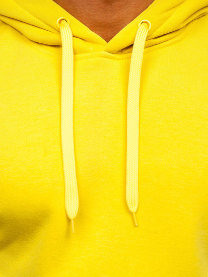 Sudadera tipo canguro con capucha para hombre color amarillo claro Bolf 2009-33