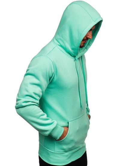 Sudadera tipo canguro con capucha para hombre color verde menta Bolf 2009-61