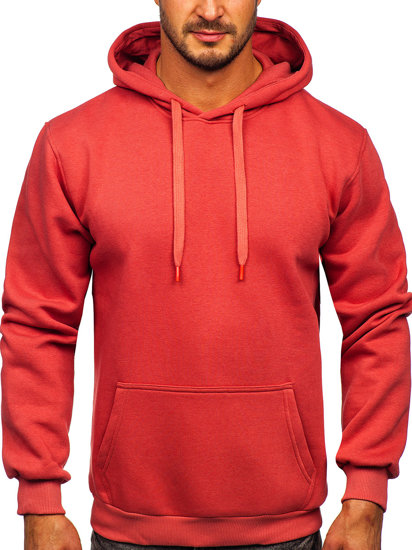 Sudadera tipo canguro con capucha para hombre coral Bolf 1004