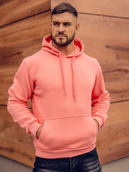 Sudadera tipo canguro con capucha para hombre coral Bolf 1004