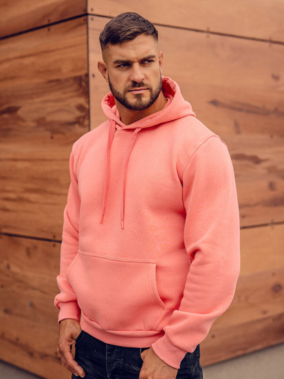 Sudadera tipo canguro con capucha para hombre coral Bolf 1004