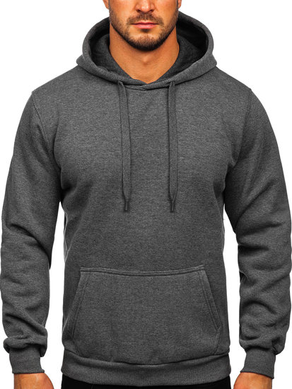 Sudadera tipo canguro con capucha para hombre grafito Bolf 1004