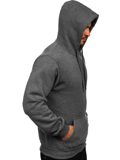 Sudadera tipo canguro con capucha para hombre grafito Bolf 1004