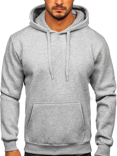 Sudadera tipo canguro con capucha para hombre gris oscuro Bolf 1004