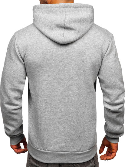 Sudadera tipo canguro con capucha para hombre gris oscuro Bolf 1004