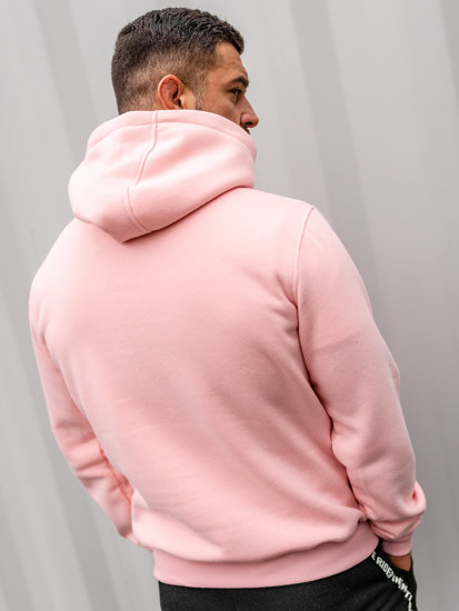 Sudadera tipo canguro con capucha para hombre rosa claro Bolf 2009-38A