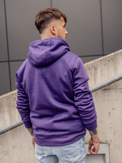 Sudadera tipo canguro con capucha para hombre violeta Bolf 2009A