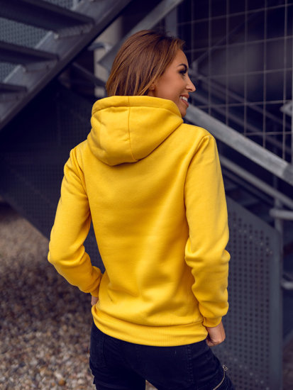 Sudadera tipo canguro para mujer amarillo Bolf W02B