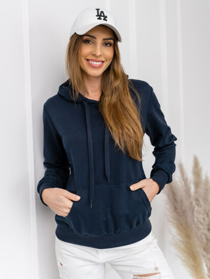 Sudadera tipo canguro para mujer color azul oscuro Denley 20002