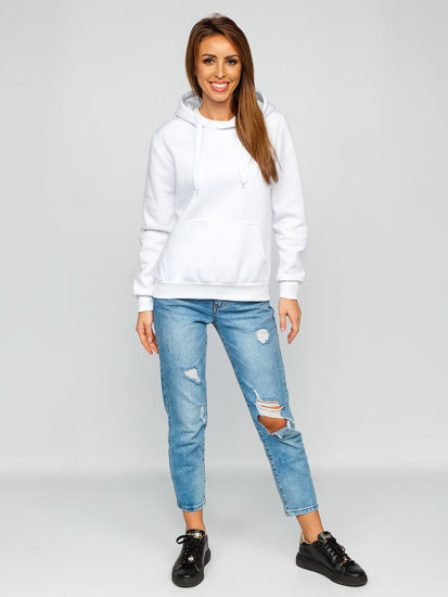 Sudadera tipo canguro para mujer color blanco Bolf W02B