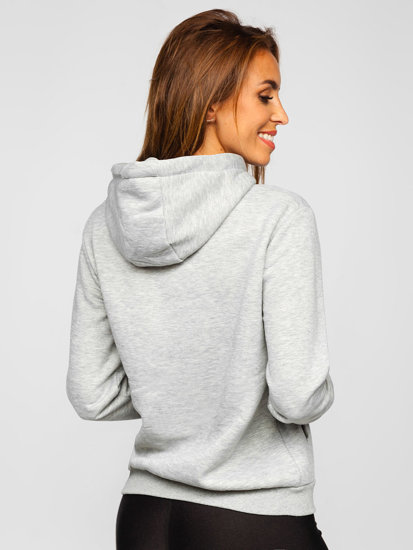 Sudadera tipo canguro para mujer color gris Bolf W02B