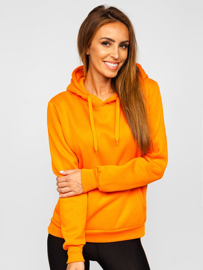 Sudadera tipo canguro para mujer naranja Bolf W02B